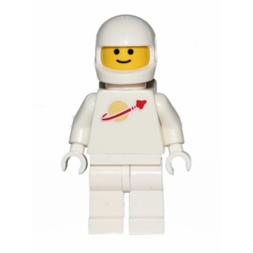 Минифигурка LEGO sp006new2 Classic Space - White with Air Tanks and Motorcycle (Standard) Helmet, Logo High on Torso (Second Reissue)