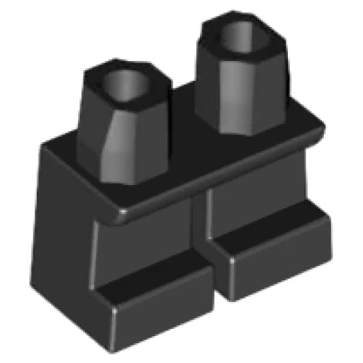 Деталь LEGO 41879 Legs Short в цвете Чёрный (Black)