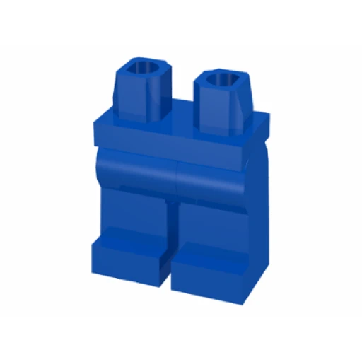 Деталь LEGO 970c00 Hips and Legs Plain в цвете Синий (Blue)