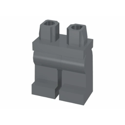 Деталь LEGO 970c00 Hips and Legs Plain в цвете Тёмно-серый (Gray)