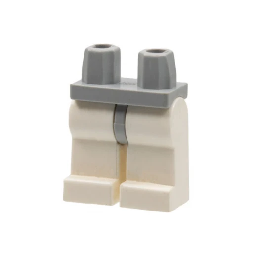Деталь LEGO 970c01 Hips and White Legs в цвете Светло-серый (Gray)