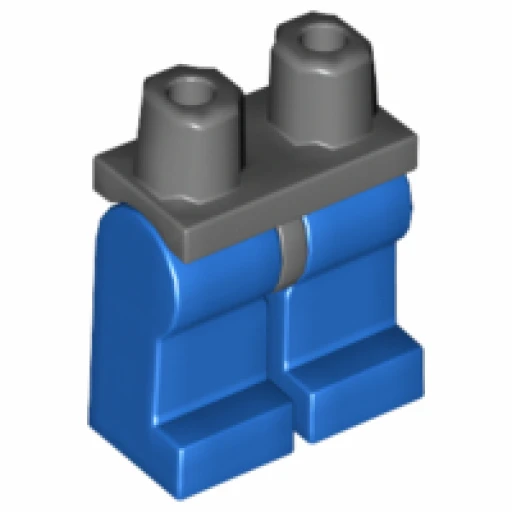 Деталь LEGO 970c07 Hips and Blue Legs в цвете Тёмно-серый (Gray)