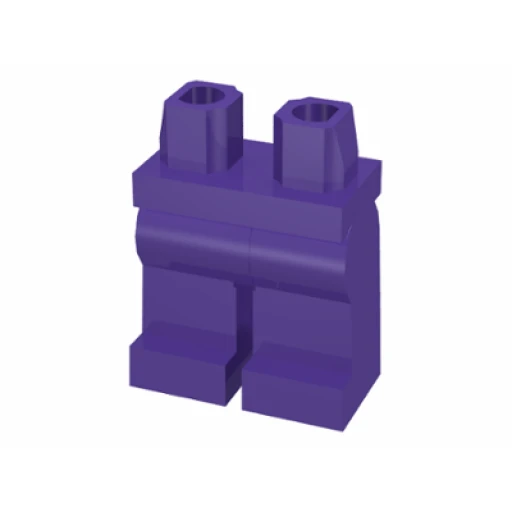 Деталь LEGO 970c00 Hips and Legs Plain в цвете Тёмно-фиолетовый (Purple)