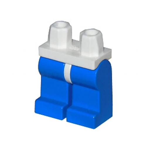 Деталь LEGO 970c07 Hips and Blue Legs в цвете Белый (White)