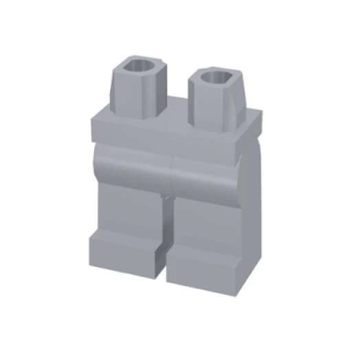 Деталь LEGO 970c00 Hips and Legs Plain в цвете Светло-серый (Gray)