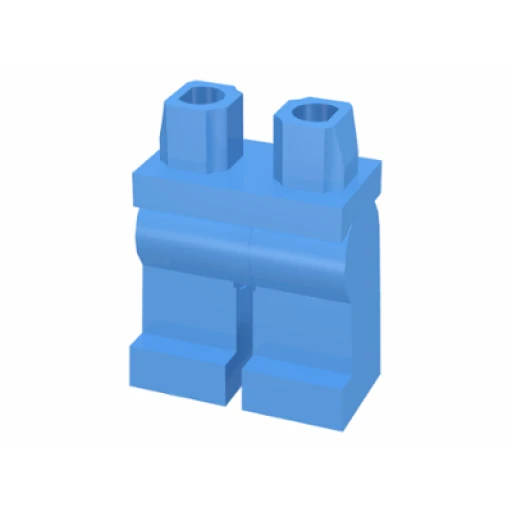 Деталь LEGO 970c00 Hips and Legs Plain в цвете Средне-синий (Blue)
