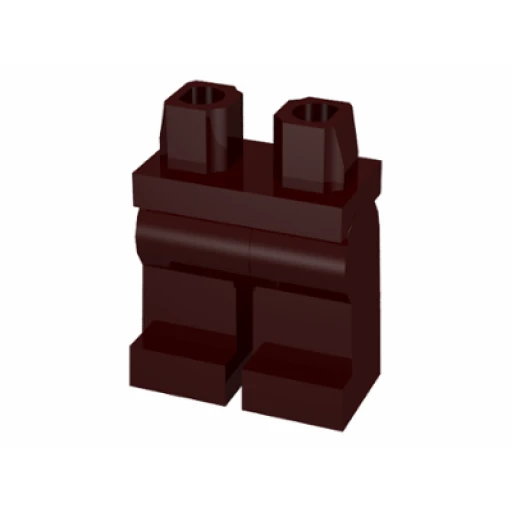 Деталь LEGO 970c00 Hips and Legs Plain в цвете Тёмно-коричневый (Brown)