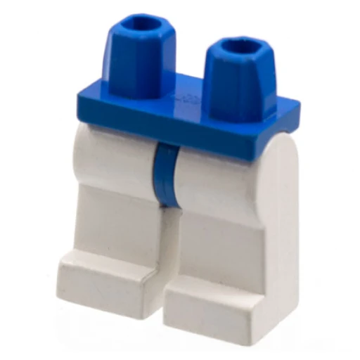Деталь LEGO 970c01 Hips and White Legs в цвете Синий (Blue)