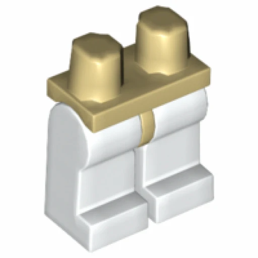 Деталь LEGO 970c01 Hips and White Legs в цвете Бежевый (Tan)