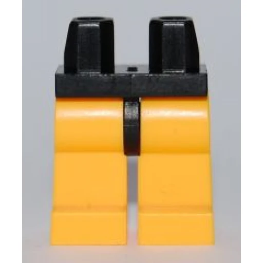Деталь LEGO 970c110 Hips and Bright Light Orange Legs в цвете Чёрный (Black)
