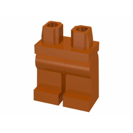 Деталь LEGO 970c00 Hips and Legs Plain в цвете Тёмно-оранжевый (Orange)