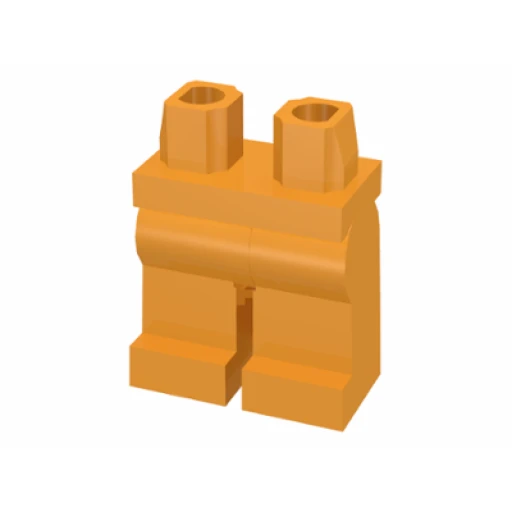 Деталь LEGO 970c00 Hips and Legs Plain в цвете Средне-оранжевый (Orange)