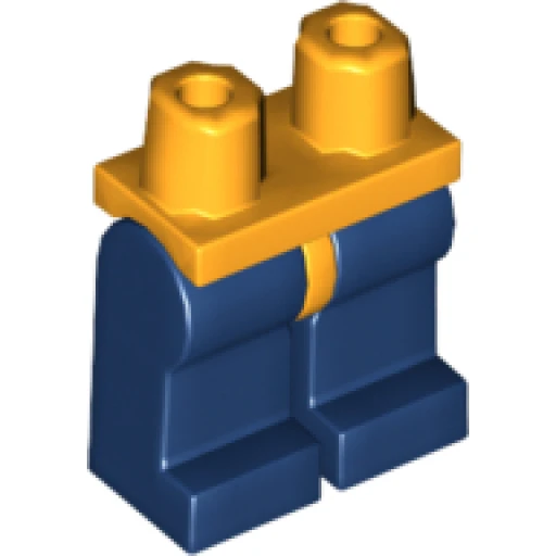 Деталь LEGO 970c63 Hips and Dark Blue Legs в цвете Яркий светло-оранжевый (Orange)