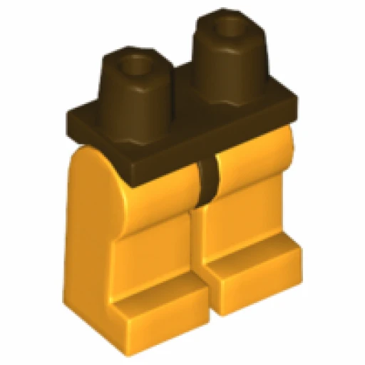 Деталь LEGO 970c110 Hips and Bright Light Orange Legs в цвете Тёмно-коричневый (Brown)