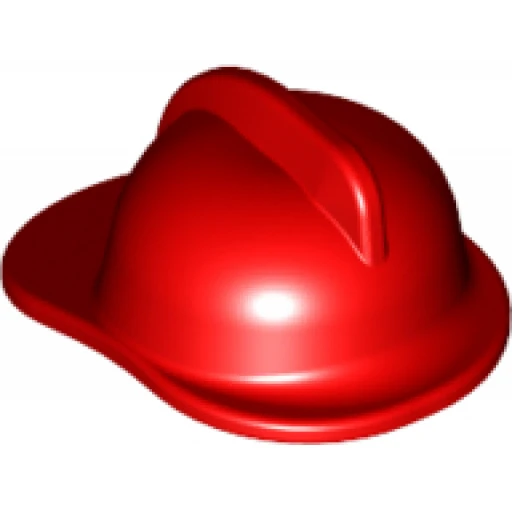 Деталь LEGO 3834 Minifigure, Headgear Fire Helmet в цвете Красный (Red)